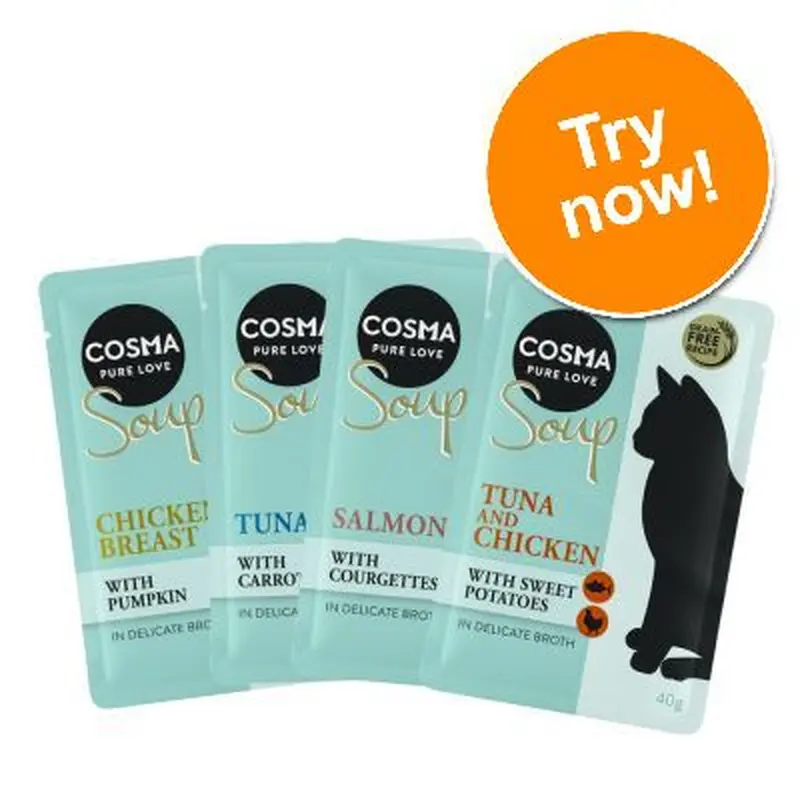 Cosma Soup Mixed Trial Pack 4 x 40g - Mix 2 (4 varieties)