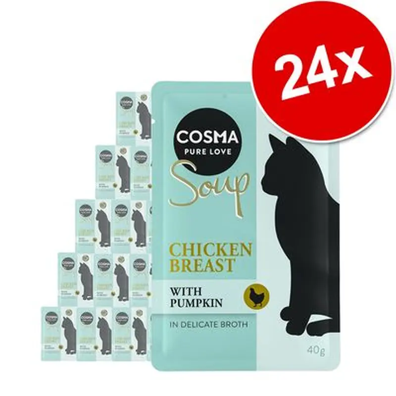 Cosma Soup Saver Pack 24 x 40g - Salmon with Courgettes