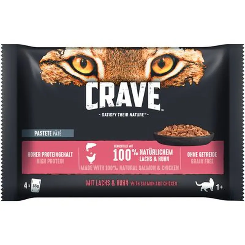 Crave Cat Pouches Trial Pack 4 x 85g - Sauce with Chicken