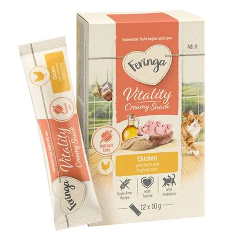 Feringa Vitality Creamy Snacks - Tuna with Chicken (12 x 10g)
