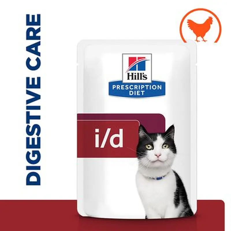 Hill's Prescription Diet Feline i/d Digestive Care - Chicken - 12 x 85g Pouches