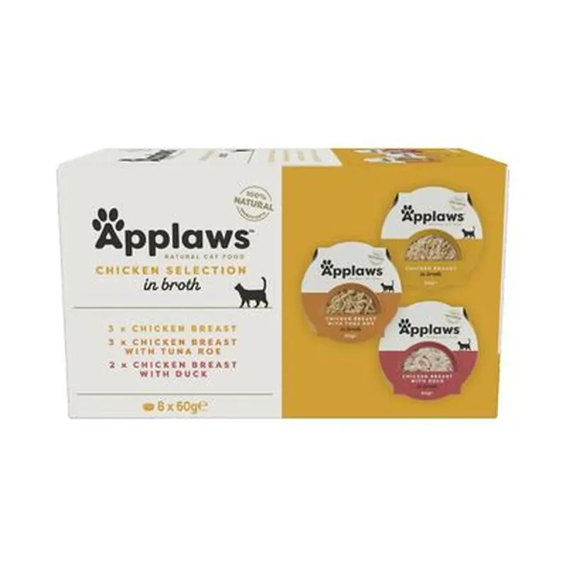 Applaws Cat Pot Multipack Selection 8 x 60g - Fish Selection
