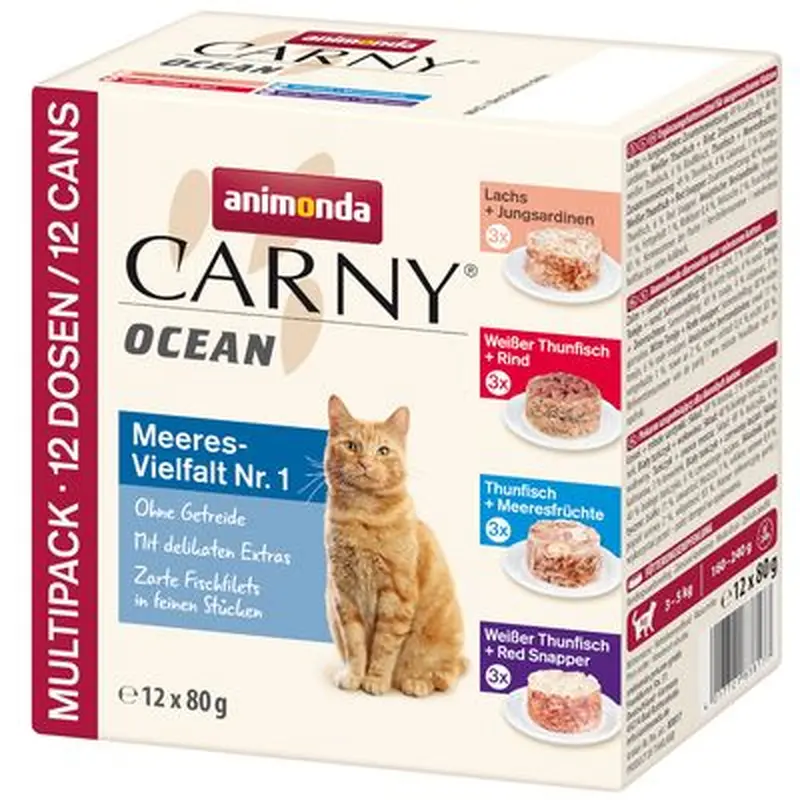 Mixed Megapack animonda Carny Ocean 12 x 80g - Ocean Mix I (4 Varieties)