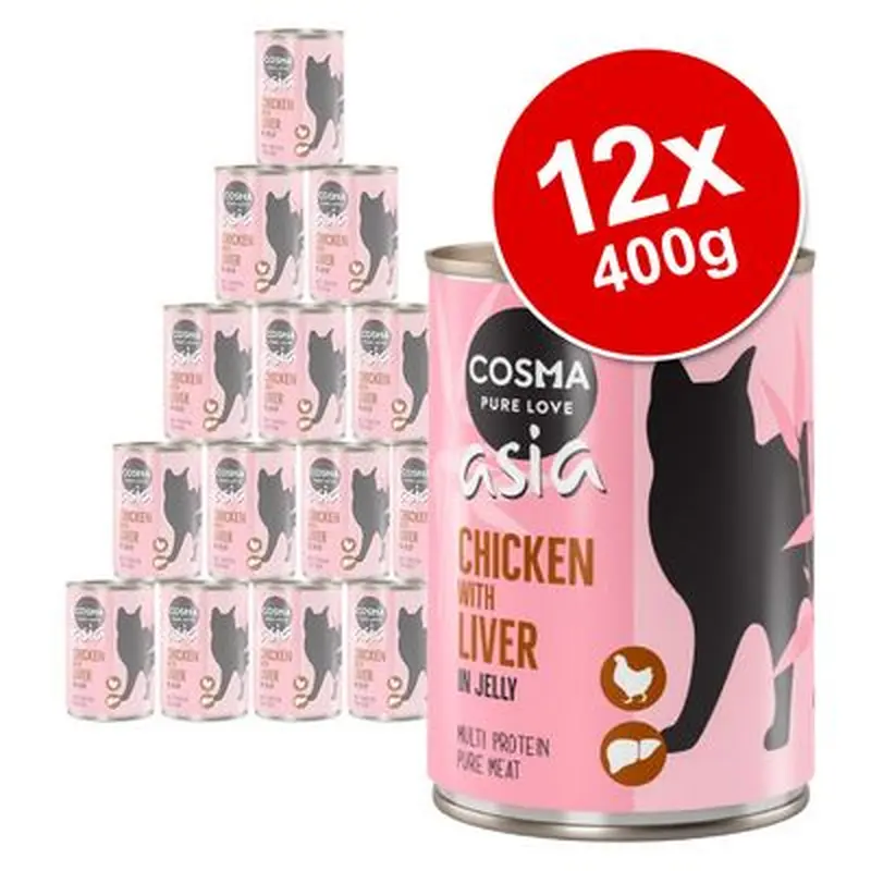 Cosma Asia in Jelly Saver Pack 12 x 400g - Chicken with Shrimps