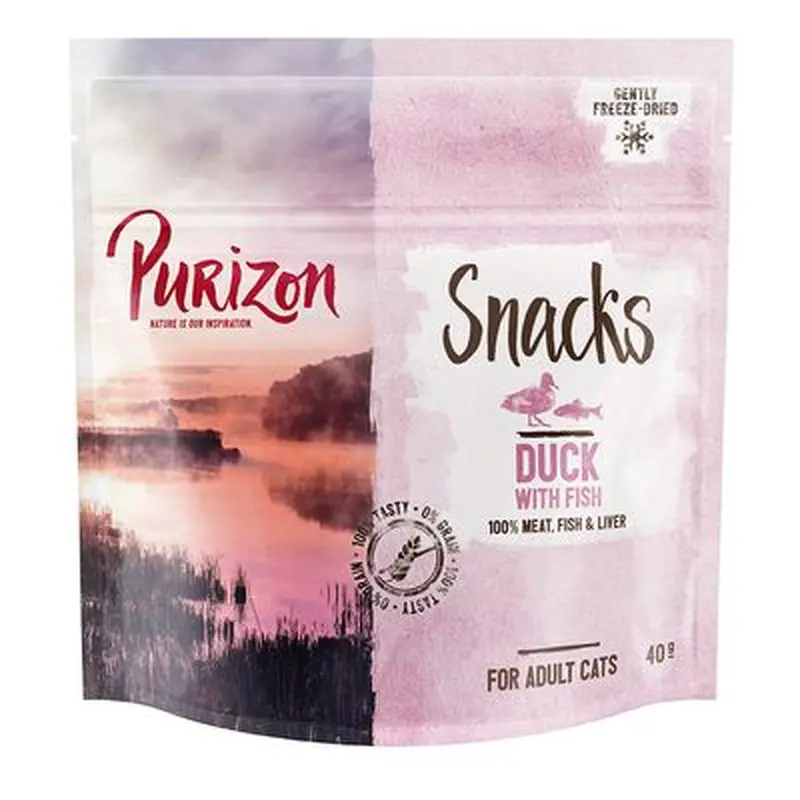 Purizon Cat Snacks - Grain-Free Duck with Fish - 40g