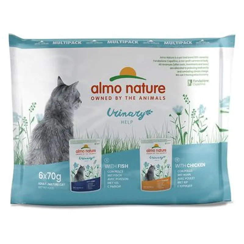Almo Nature Holistic Urinary Help Pouches 70g - Fish & Chicken (6 x 70g)