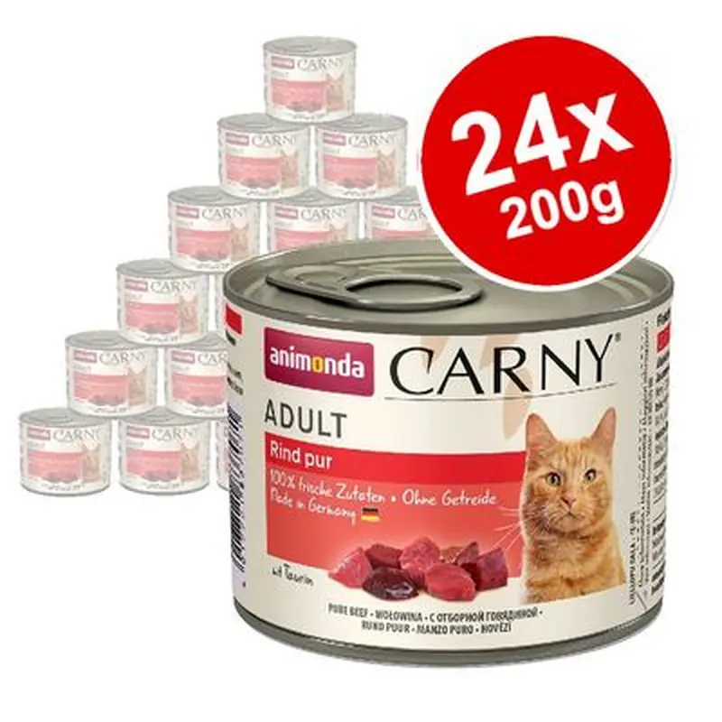 animonda Carny Adult Saver Pack 24 x 200g - Meat Saucer