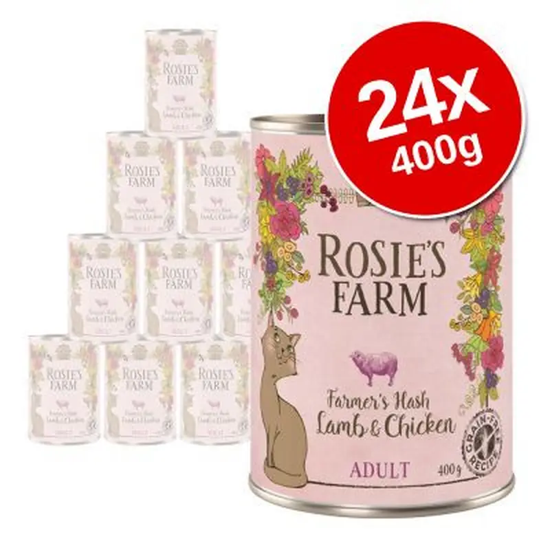 Rosie's Farm Adult Saver Pack Cans 24 x 400g - Adult Mixed Pack (3 varieties)