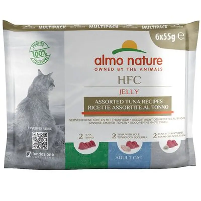 Almo Nature HFC Jelly Pouches 6 x 55g - Tuna Fillet with Seaweed