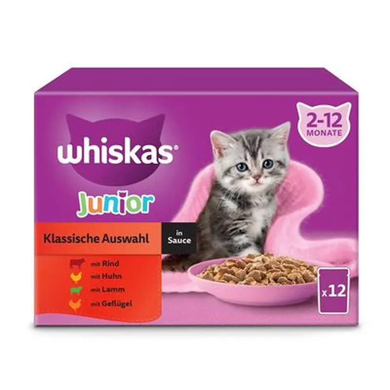 Whiskas Junior Pouches 12 x 85g - Poultry Selection in Jelly