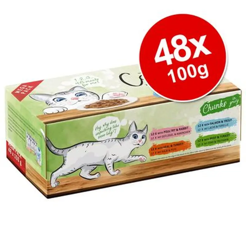 Catessy Chunks Pouches Saver Pack 48 x 100g - Chunks in Jelly