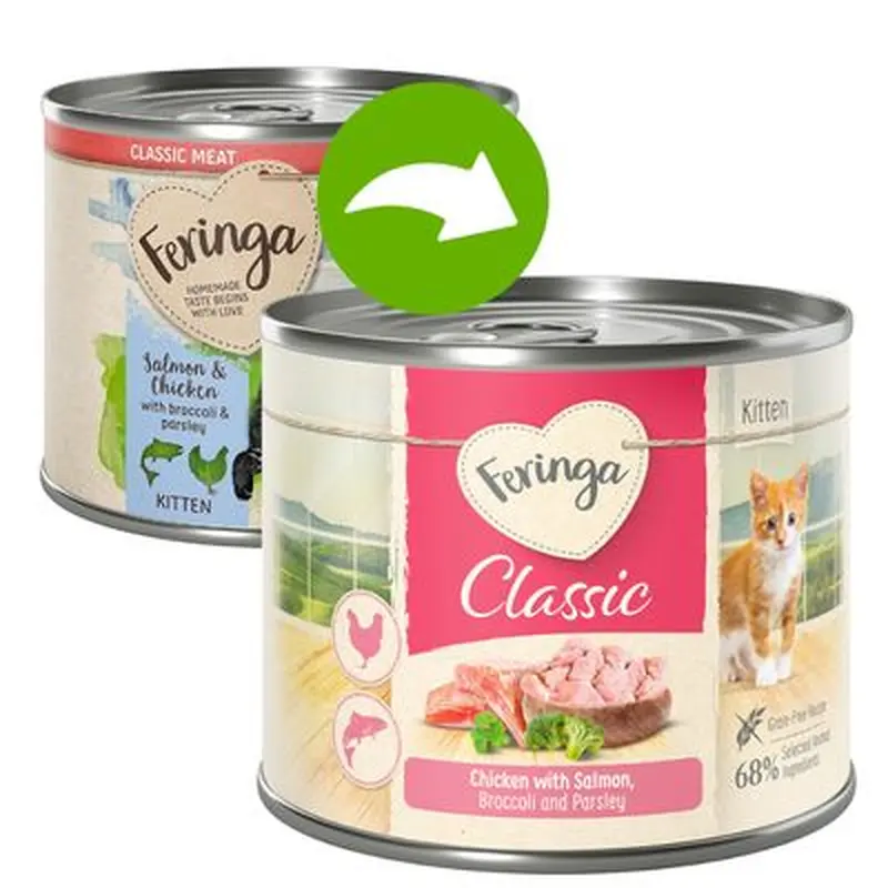 Feringa Classic Meat Menu Kitten 6 x 200g - Mixed Pack: 4 Varieties