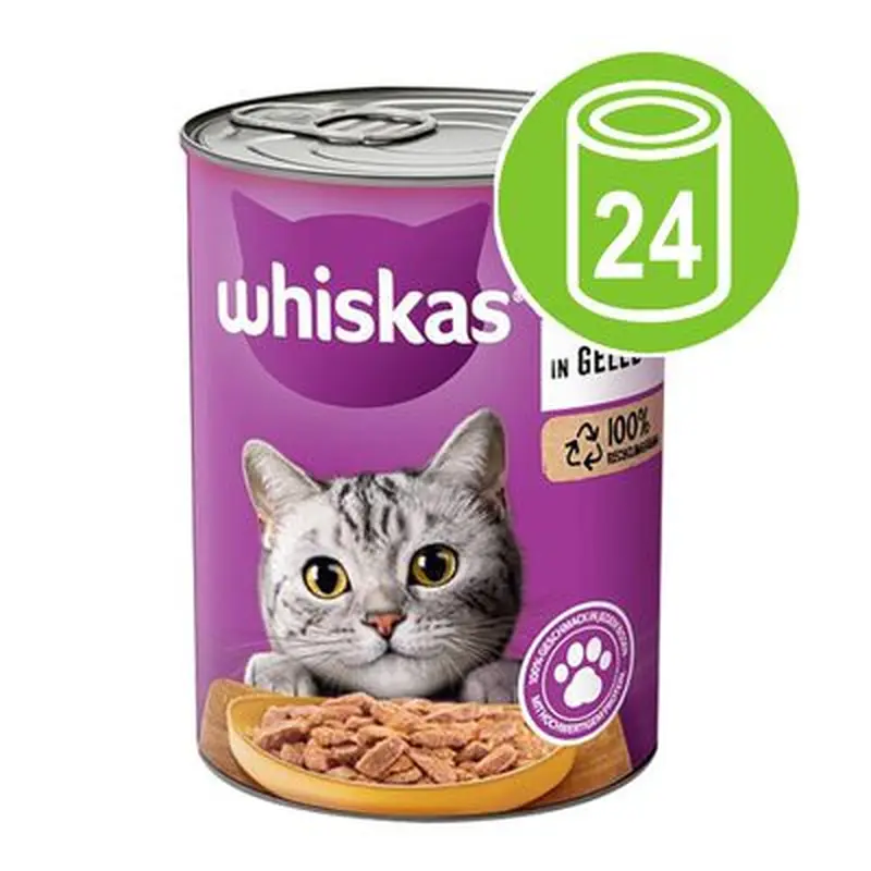 Whiskas 1+ Cans Saver Pack 24 x 400g - Beef & Liver in Gravy