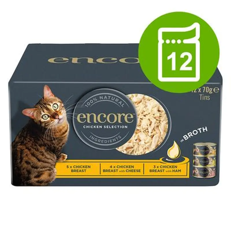 Encore Cat Tin in Broth 12 x 70g - Finest Selection