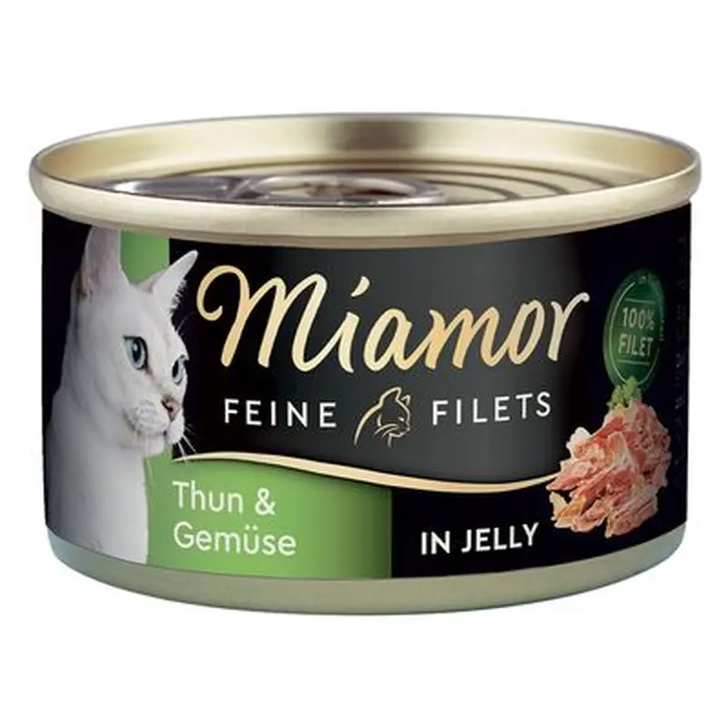 Miamor Fine Fillets 6 x 100g - White Tuna & Rice in Jelly
