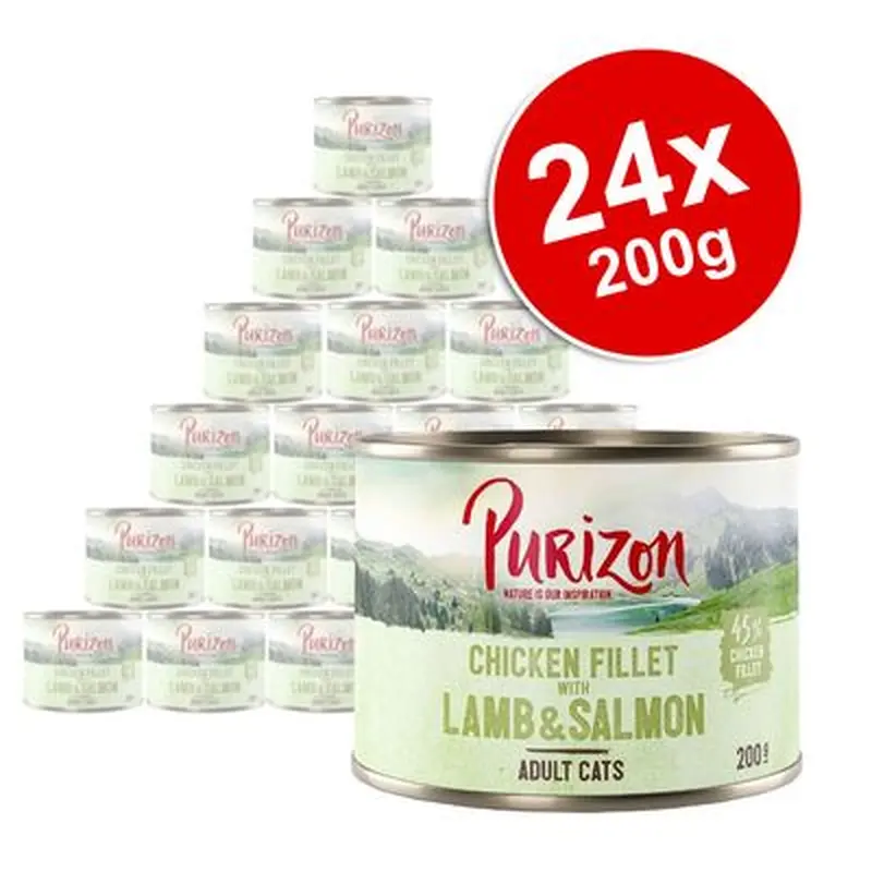 Purizon Adult Saver Pack 24 x 200g - Chicken Fillet with Turkey & Salmon