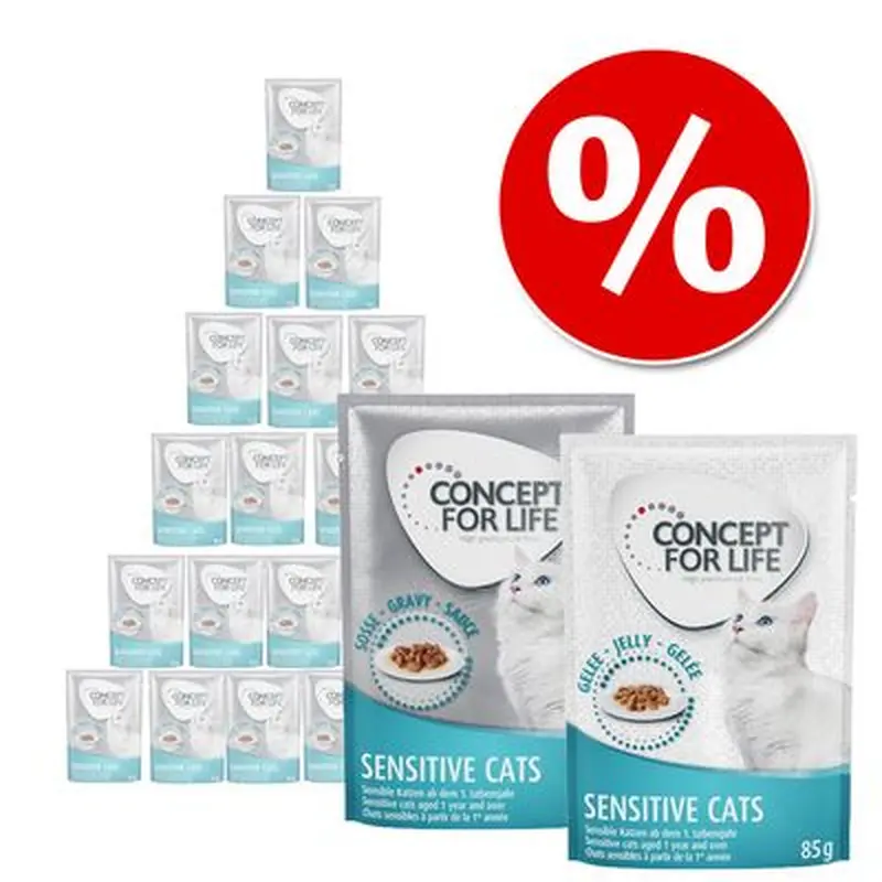 Concept for Life in Gravy & Jelly Mixed Saver Pack 24 x 85g - Light in Gravy & Jelly