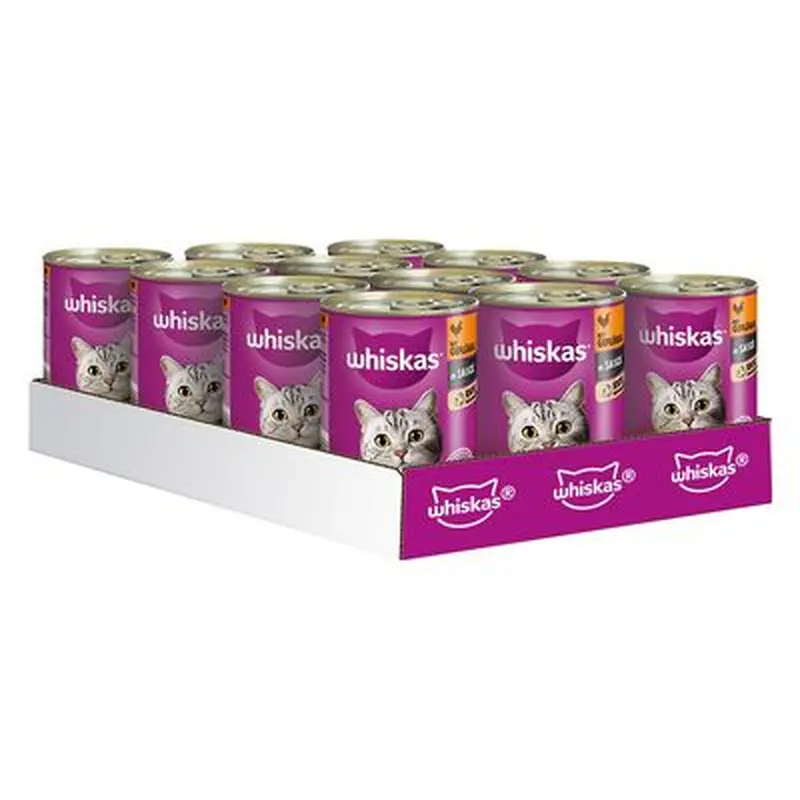 Whiskas 1+ Cans 12 x 400g - Beef in Gravy