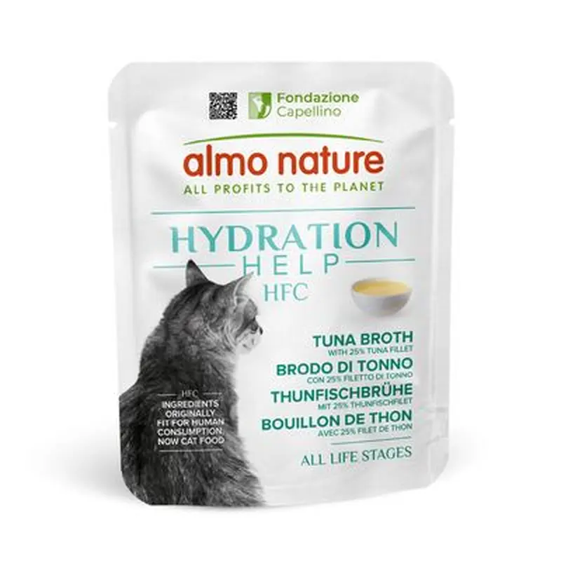 Almo Nature HFC Hydration Help 6 x 50g - Tuna Broth with Tuna Fillet