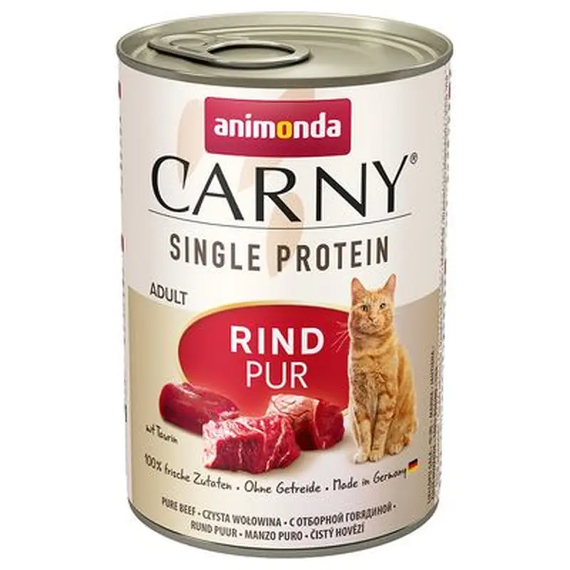 animonda Carny Single Protein Adult 6 x 400g - Saver Pack: Pure Beef (24 x 400g)