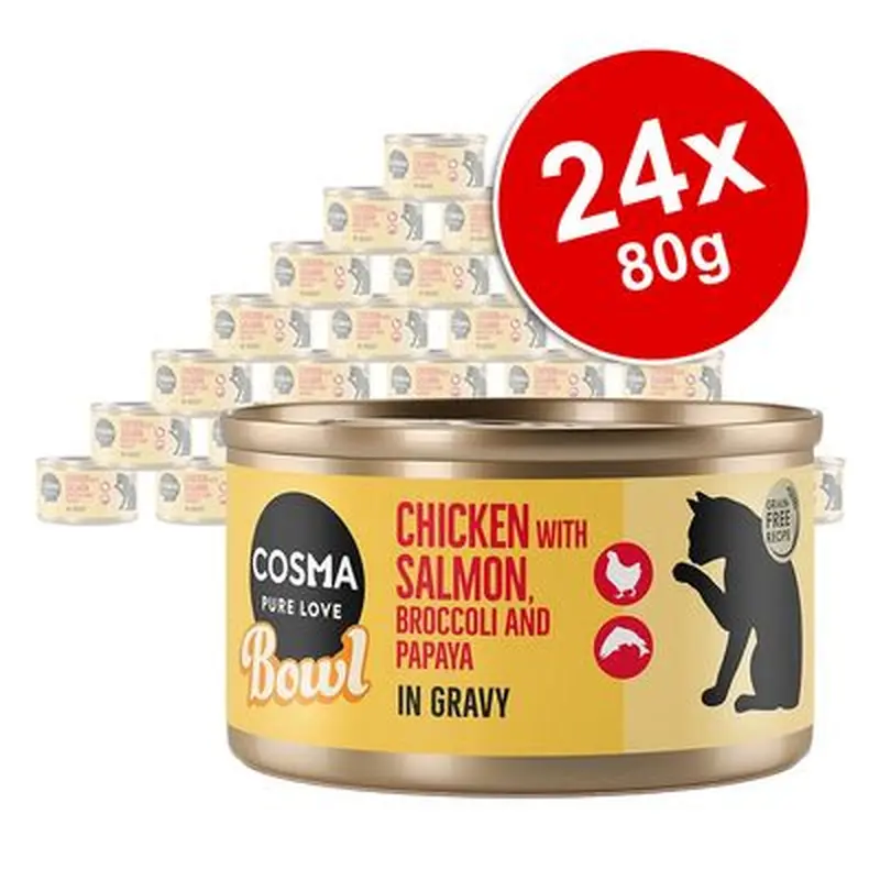 Cosma Bowl Saver Pack 24 x 80g - Tuna with Anchovies