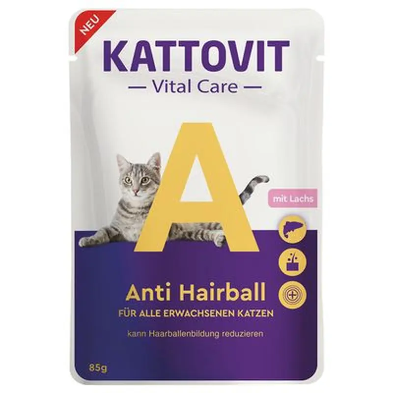 Kattovit Vital Care Anti Hairball with Salmon - 12 x 85 g