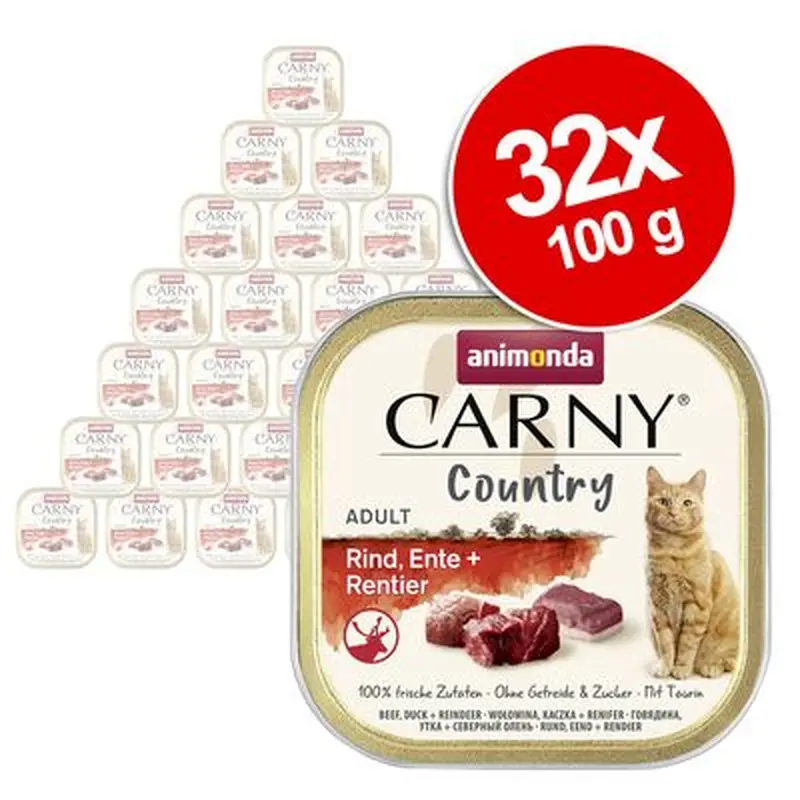 animonda Carny Country Adult 32 x 100g - Chicken, Duck and Goose
