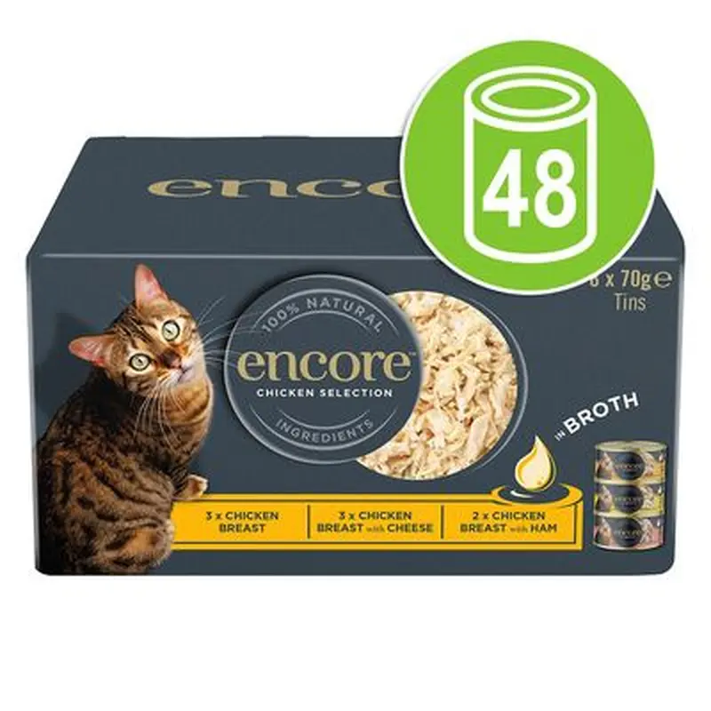 Encore Cat Tin Saver Pack 48 x 70g - Sardine with Tuna Fillet