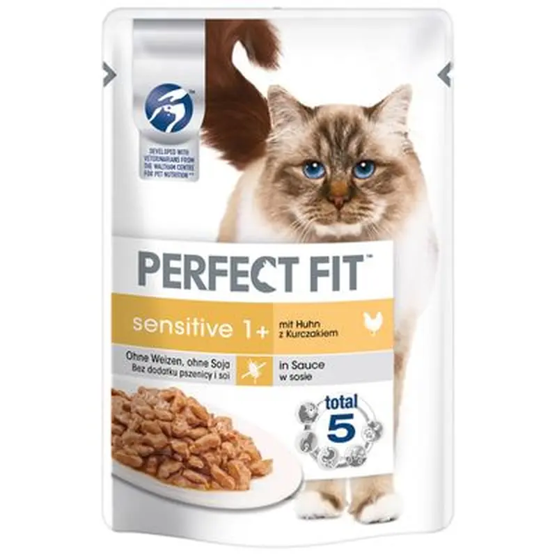Perfect Fit Sensitive 1+ Pouches - Saver Pack: Salmon in Sauce (24 x 85g)