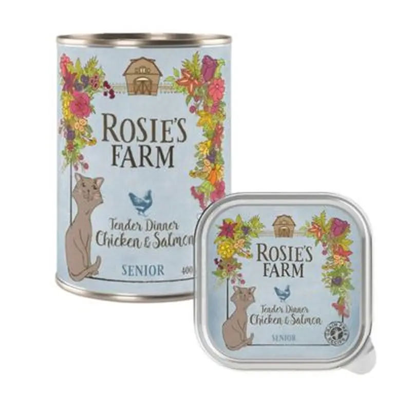Rosie's Farm Senior Tender Dinner with Chicken & Salmon - 6 x 400g (cans)