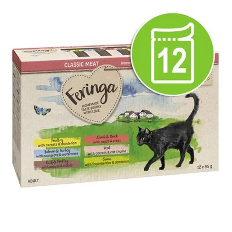 Feringa Classic Meat Menu Pouches 12 x 85g - Beef & Poultry with Potato