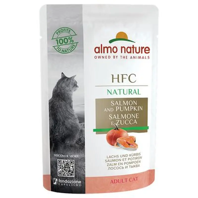 Almo Nature HFC Natural Pouch Saver Pack 12 x 55g - Chicken Fillet with Cheese