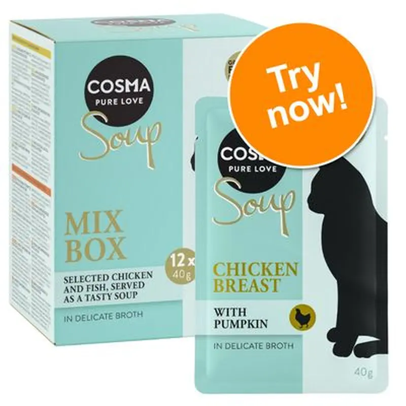 Cosma Soup Mixed Trial Packs - 12 x 40g Mix 2 (4 Varieties)