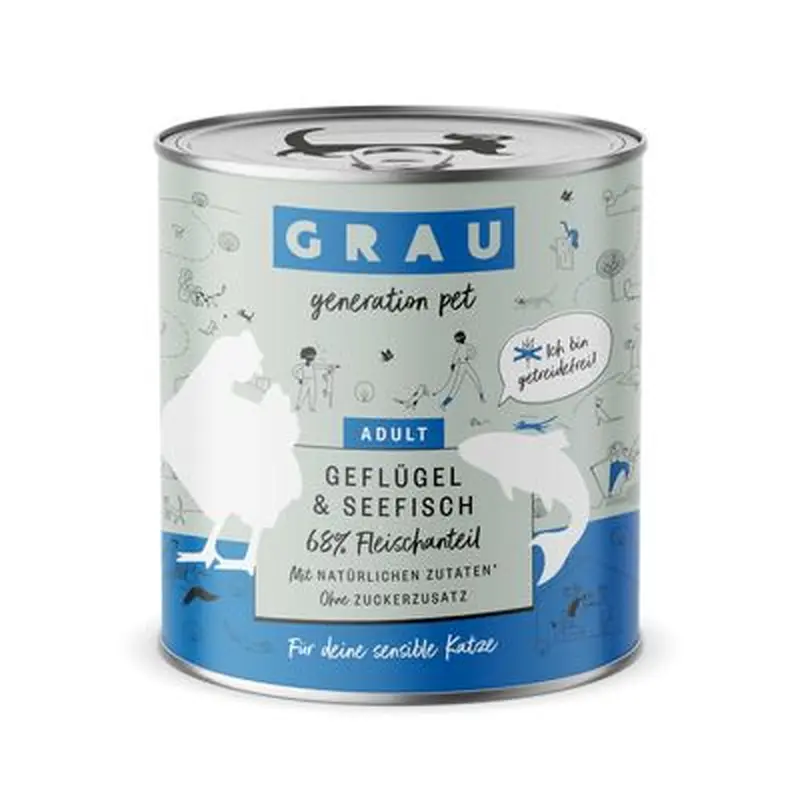 GRAU Gourmet Adult Grain-Free 6 x 800g - Poultry & Ocean Fish