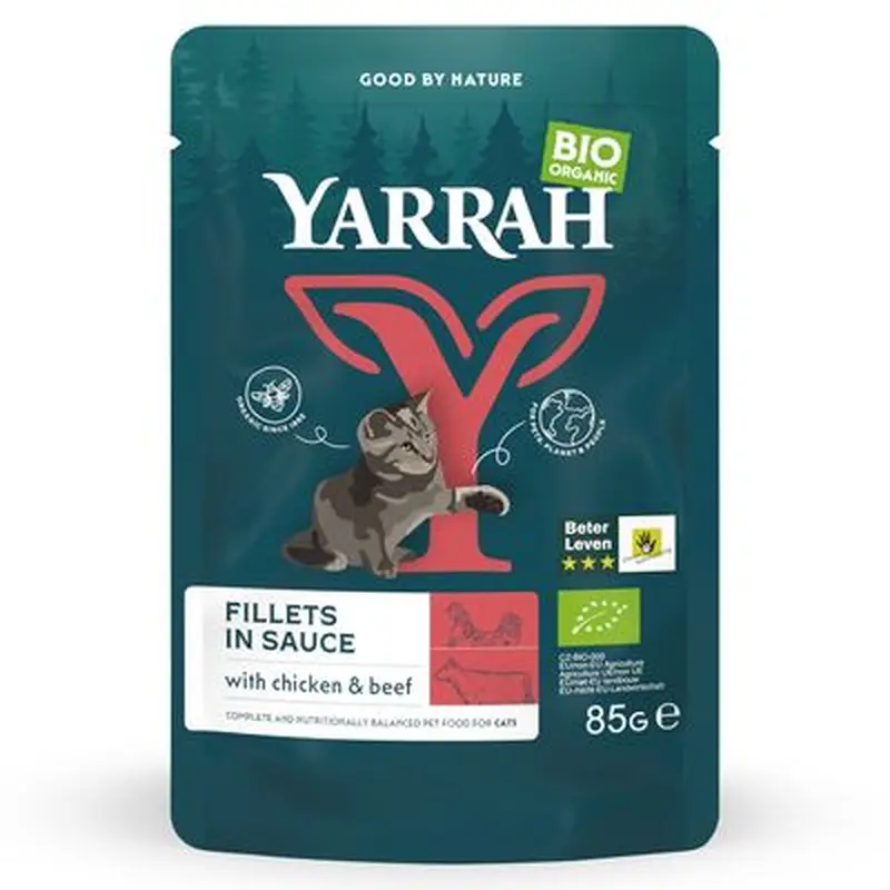 Yarrah Organic Fillets in Sauce Saver Pack 28 x 85g - Organic Beef