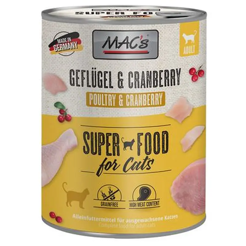 MAC's Cat cat food 6 x 800 g - Kitten (veal & chicken hearts)