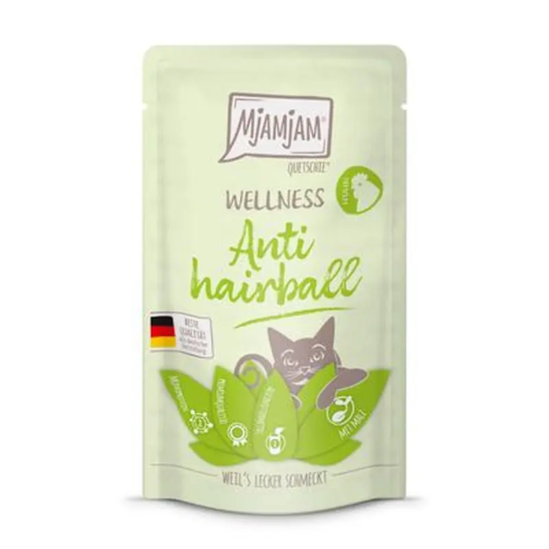 MjAMjAM Wellness 12 x 125g - Anti Hairball - Beef