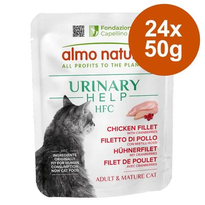 Almo Nature HFC Urinary Help Saver Pack 24 x 50g - Chicken Breast with Cranberries