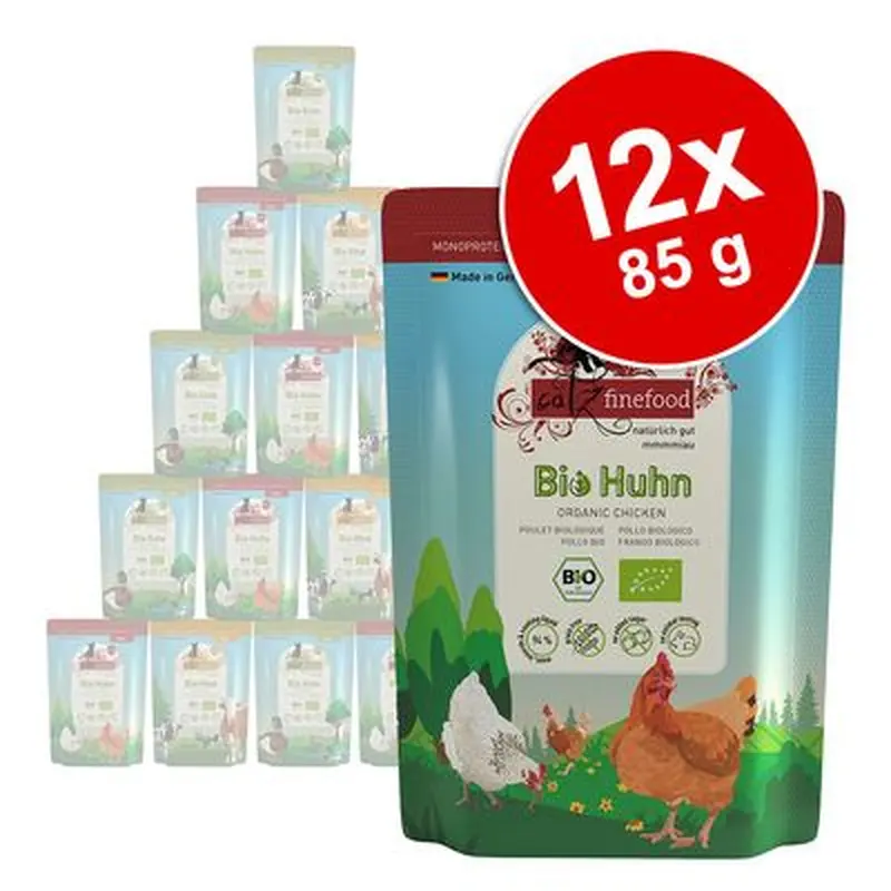 catz finefood Bio 12 x 85g - No.503 Organic Chicken