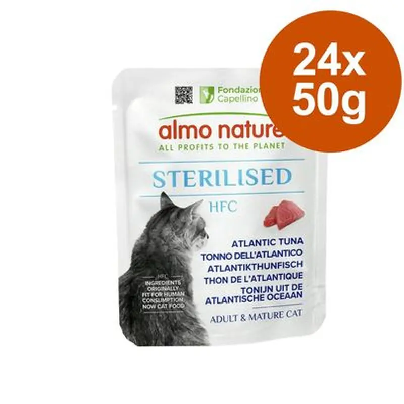 Almo Nature HFC Sterilised Saver Pack 24 x 50g - Atlantic Tuna