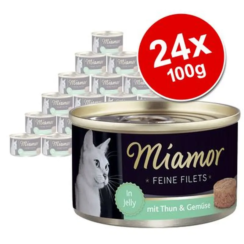 Miamor Fine Fillets Saver Pack 24 x 100g - Tuna & Cheese in Jelly