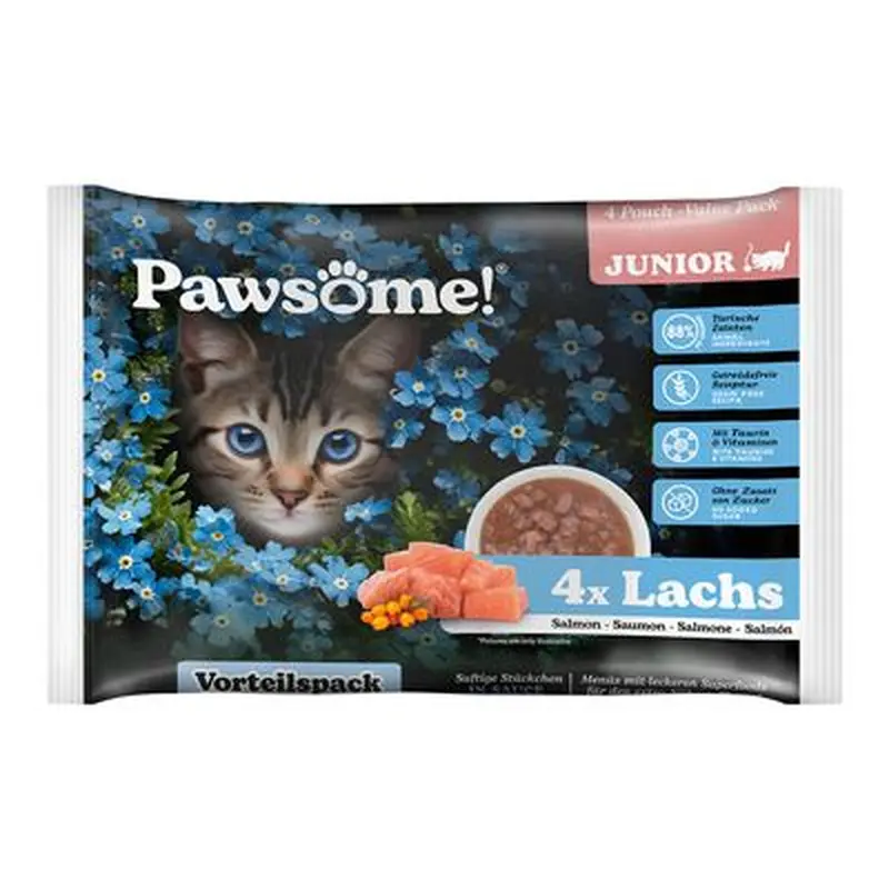 Pawsome Junior 4 x 85g - Salmon