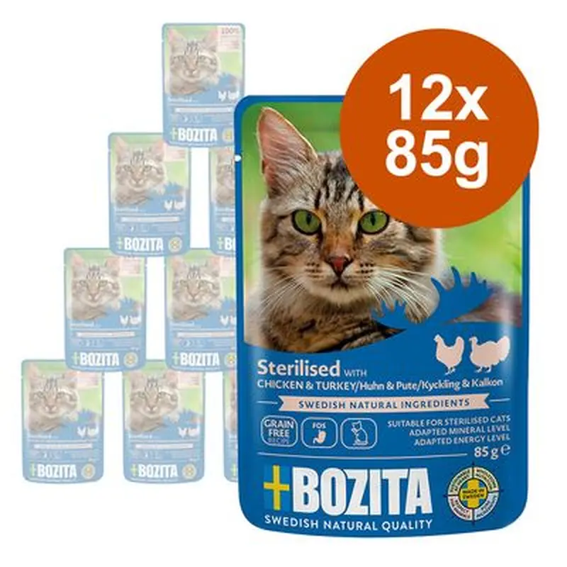 Bozita Sterilised Chunks in Sauce 12 x 85g - Poultry