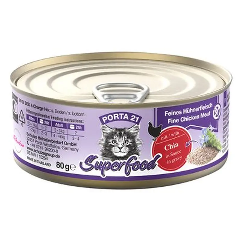 Porta 21 Superfood 6 x 80 g - Chicken with chia seeds