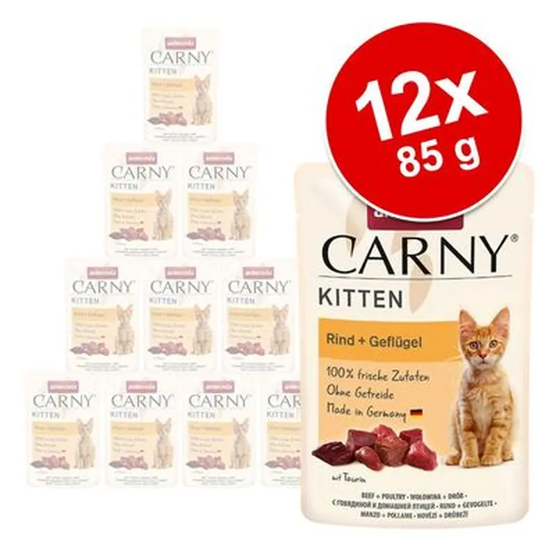 animonda Carny Kitten Pouch 12 x 85g - Baby Pat with Beef Broth