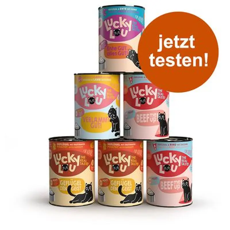 Lucky Lou Adult trial mix 6 x 400 g - Game mix (4 varieties)