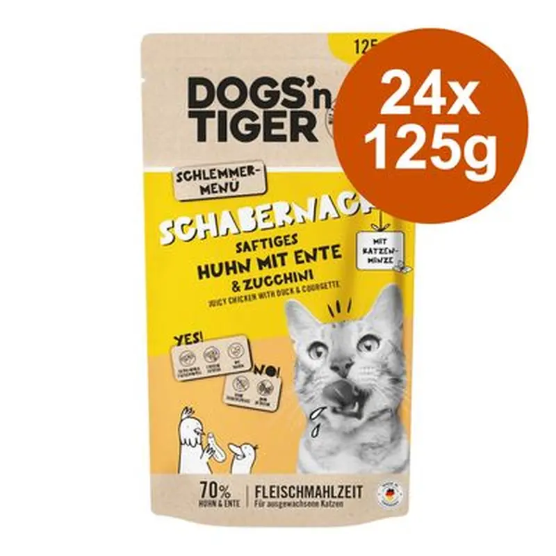 Dogs'n Tiger Cat Saver Pack 24 x 125g - Poultry & Veal