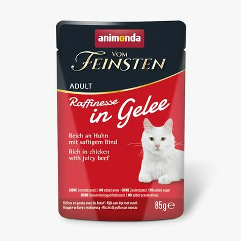 animonda vom Feinsten Adult Raffinesse in Jelly 24 x 85g - Rich in Chicken with Cod