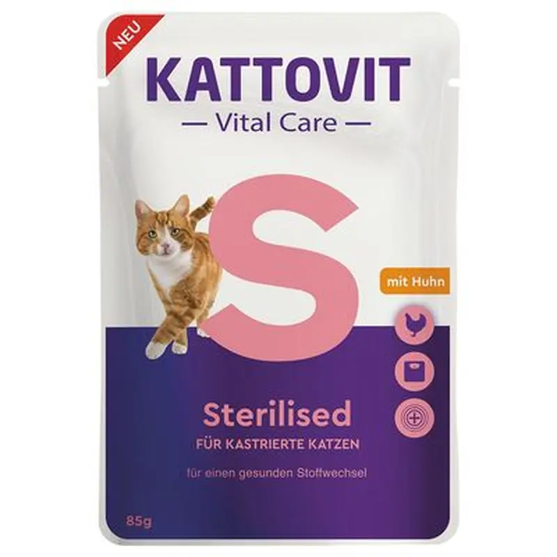 Kattovit Vital Care Sterilised Pouches with Chicken - 6 x 85 g
