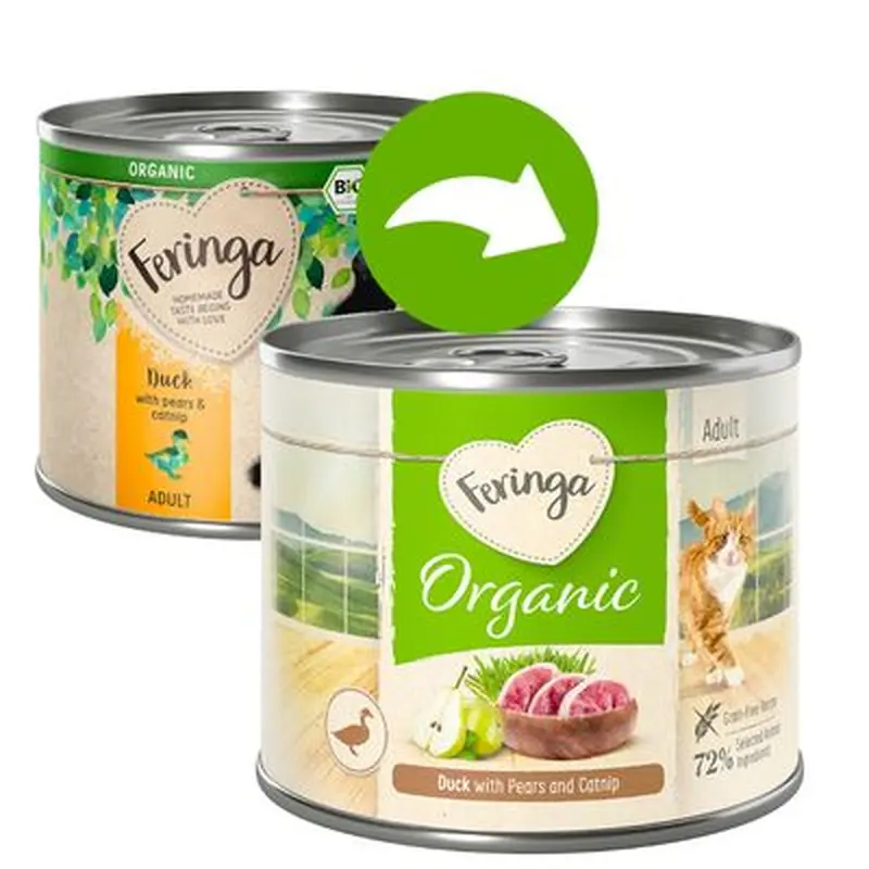 Feringa Organic Adult Saver Pack 24 x 200g - Duck with Pear & Catnip